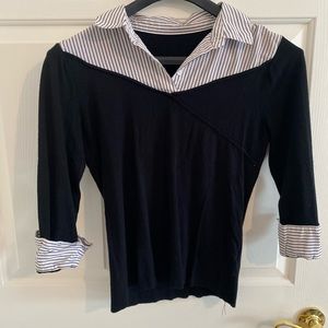 Striped button up style shirt